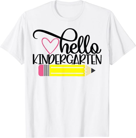 Discover Hello Kindergarten Shirt Back To School Teacher Student Gift T-Shirt