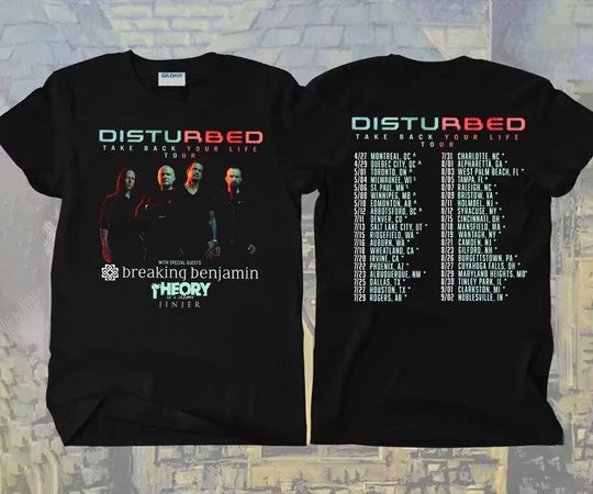 Discover Disturbed Take Back Your Life Tour 2023 Concert T-Shirt