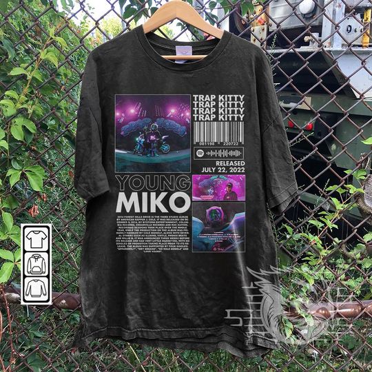 Discover Young Miko Rap Shirt, Trap Kitty Album 90s Shirt
