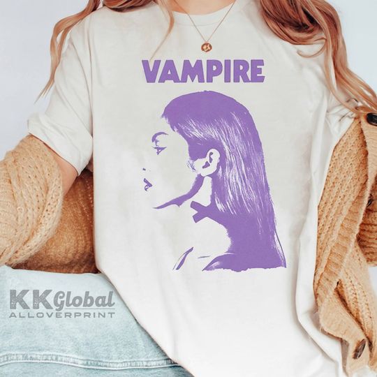 Discover Olivia Rodrigo Vampire Purple Shirt, Vintage Olivia Rodrigo T-Shirt
