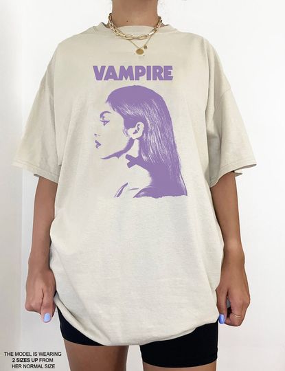 Discover Vampire Olivia Rodrigo Shirt, Olivia Rodrigo Vampire Merch T-Shirt