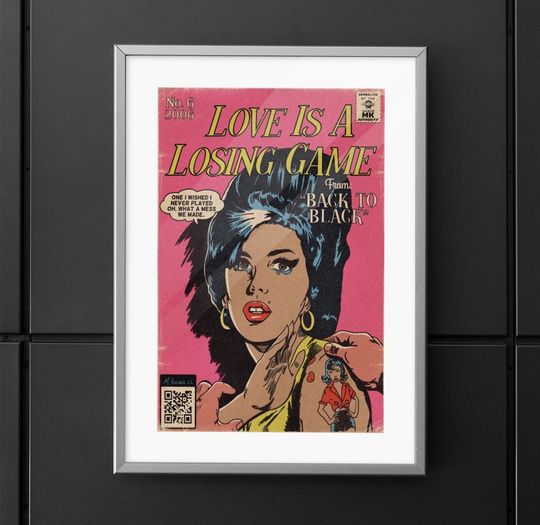 Discover Amy Winehouse - Love Is A Losing Game - Vertical Matte Poster