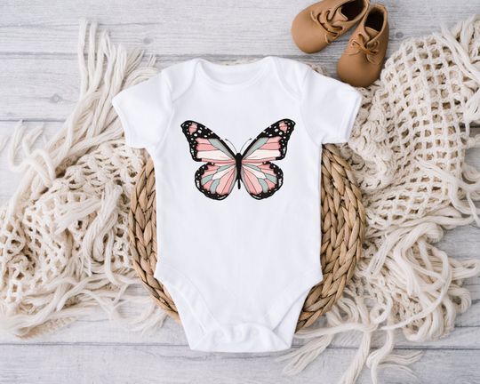 Discover Cute Butterfly Baby Onesie, Butterfly Baby Clothes, Funny Animal Onesie