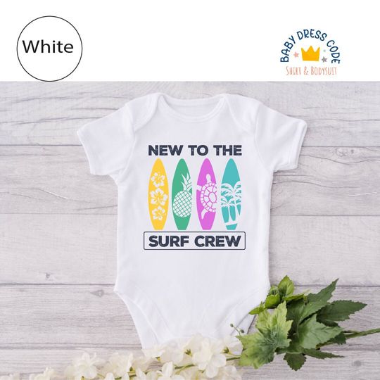 Discover New To The Surf Crew Baby Onesie