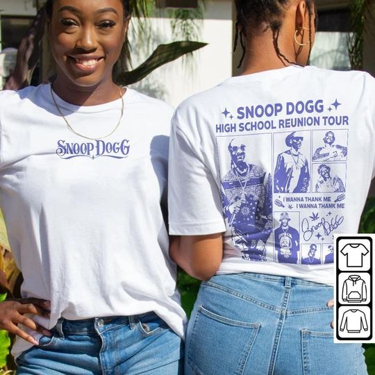 Discover Snoop Dogg High School Reunion Tour 2023 Shirt Double Sided