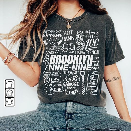 Discover Brooklyn Nine Nine Doodle Art Shirt, Vintage Brooklyn Nine Nine TV