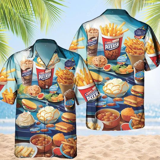 Discover 3D Fast Food Hawaiian Shirt for Men and Women