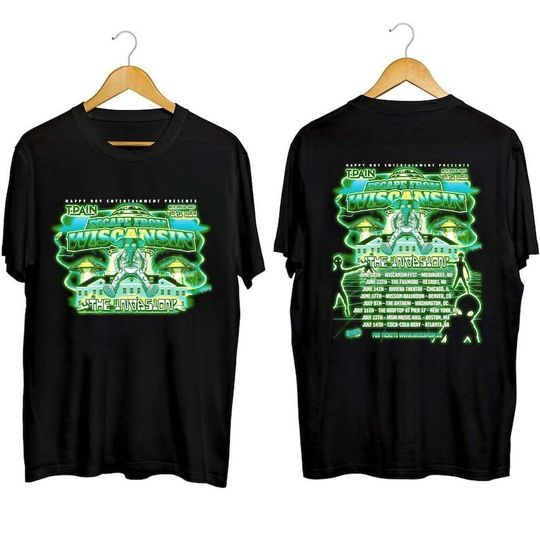 Discover T Pain Escape From Wiscansin The Invasion Tour 2023 Shirt