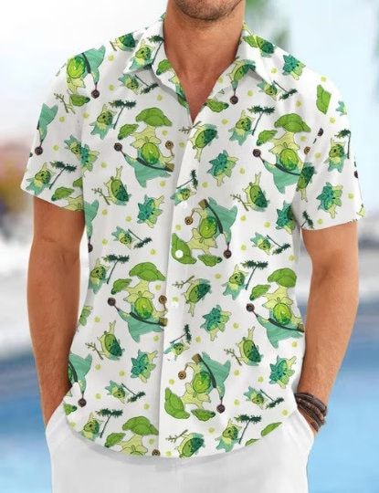 Discover The Legend Of Zelda Korok Hawaiian Shirt, Legend of Zelda Shirt, Flora Of Hyrule Hawaiian Shirt, Korok Summer Shirt