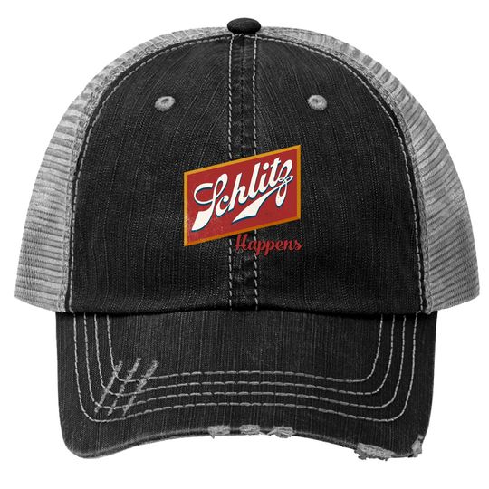 Discover Schlitz Happens - Schlitz Beer - Print Trucker Hat