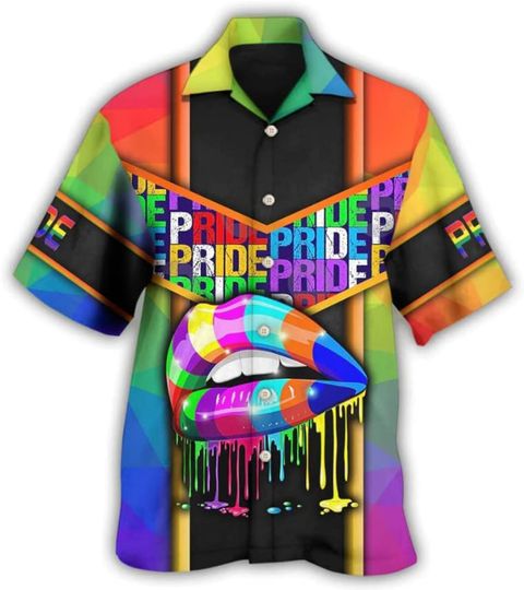 Discover LGBTQ Pride Hawaiian Shirts, LGBT Rainbow Beach Shirt