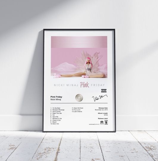 Discover Nicki Minaj Poster - Pink Friday Album Cover Poster