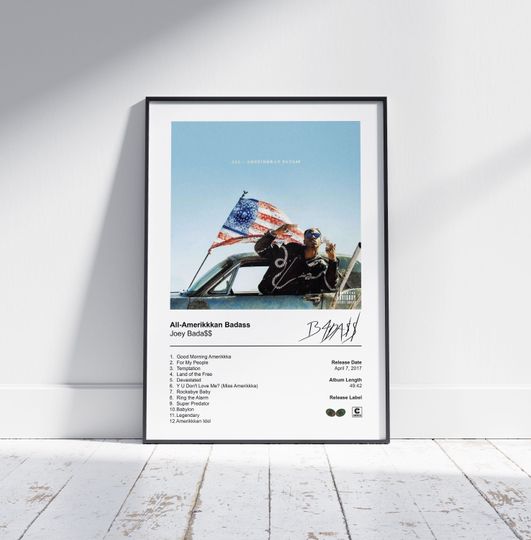 Discover Joey Badass Poster - All-Amerikkkan Badass Album Cover Poster