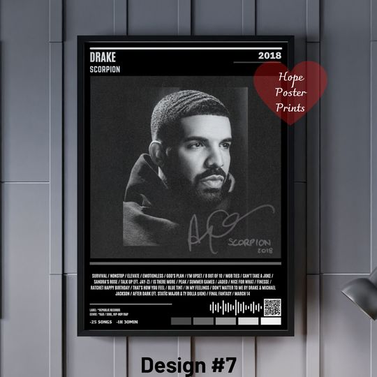 Discover Drake Poster, Drake Certified Lover Boy and Scorpion Album