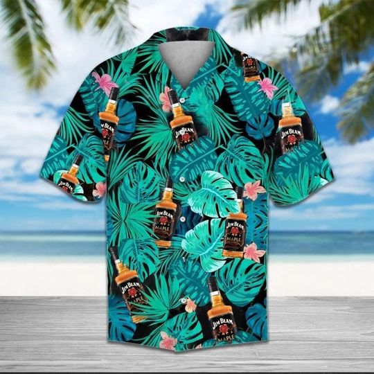Discover Tropical Jim Beam Hawaiian Aloha Shirt