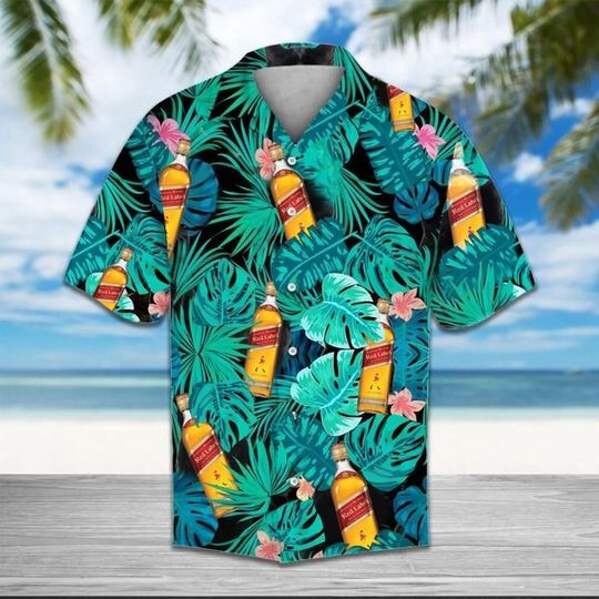 Discover Tropical Johnnie Walker Red Label Hawaiian Shirt, Johnnie Walker Summer Shirt