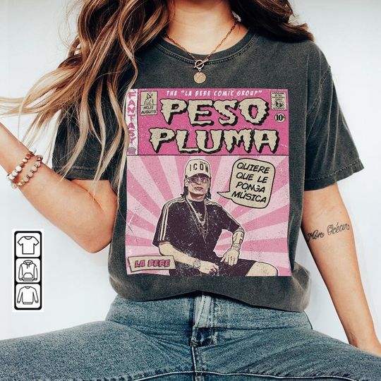 Discover Peso Pluma Comic Shirt, Peso Pluma La Bebe Tour Album Shirt