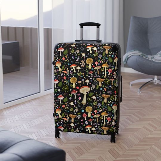 Discover Mushroom Cottagecore Travel Suitcase