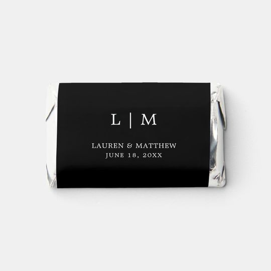 Discover Simple Elegant Monogram Black Wedding