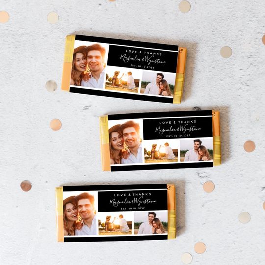 Discover Photo Collage Wedding Favor Candy Bar Wrapper