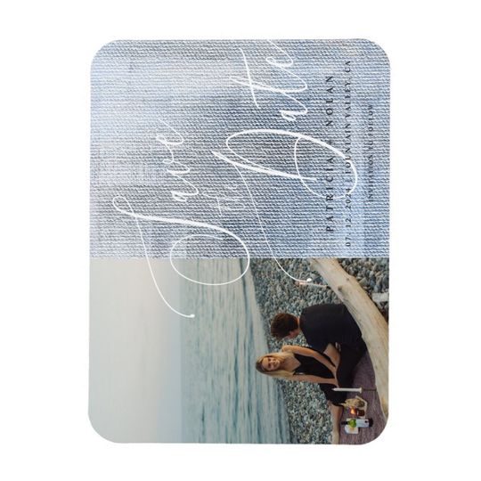 Discover Modern Script Wedding Flexible Photo Magnet