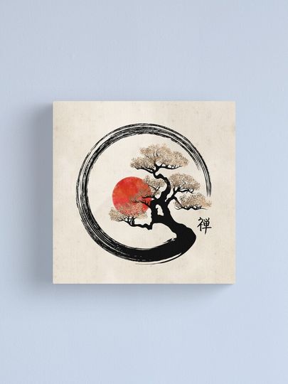 Discover Enso Circle and Bonsai Tree on Canvas | Canvas Print