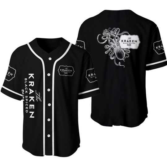 Discover Black The Kraken Rum Baseball Jersey