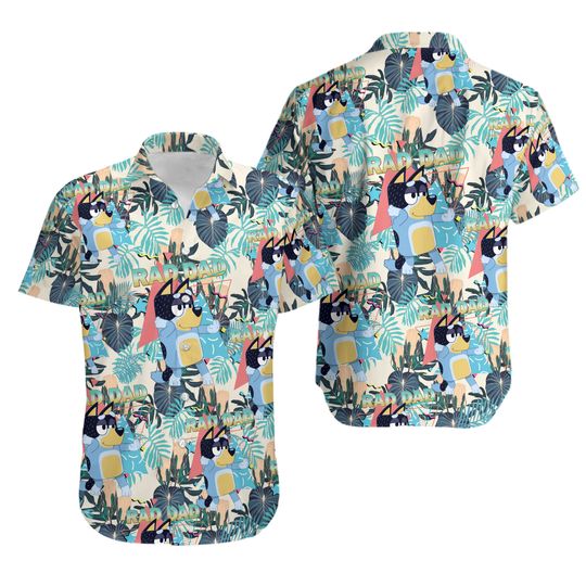 Discover Blue Rad Dad BlueyDad Hawaiian Shirt