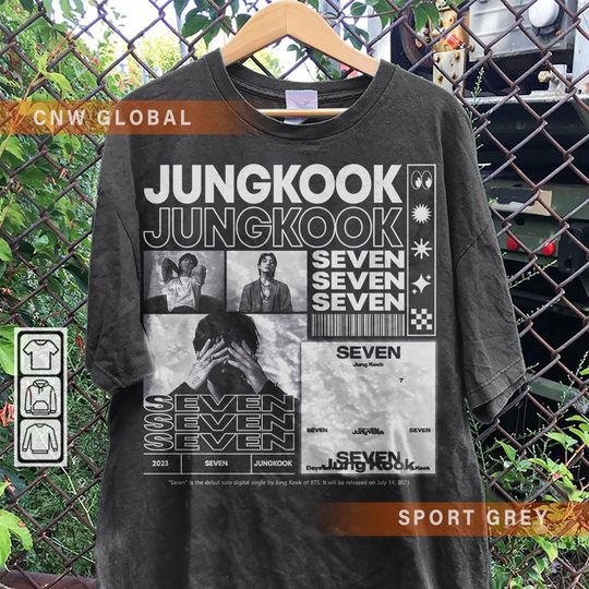 Discover BTS Jungkook Kpop Shirt, Seven Tee, Jung Kook JK Tee