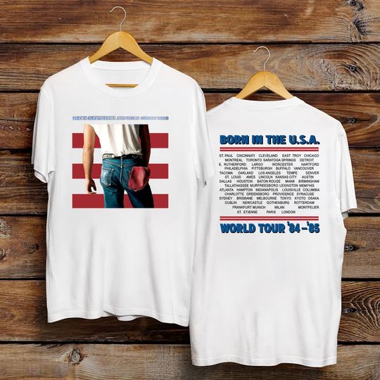 Discover Vintage Bruce Springsteen Born In The USA TShirt, Bruce Springsteen E Street Band 2023 Tour Shirt