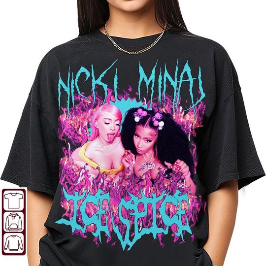 Discover Nicki Minaj x Ice Spice Metal Merch, Nicki MinajxIce Spice Bootleg Shirt