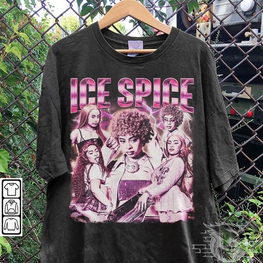Discover Ice Spice Rap Shirt, Ice Spice The Scarlet Tour 2023 Vintage 90s Y2K Style T Shirt