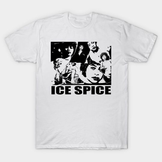 Discover Ice Spice Art Collage Black - Ice Spice - T-Shirt