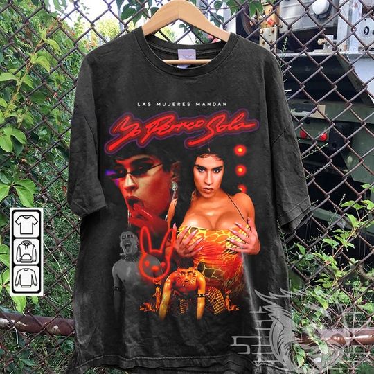 Discover Vintage 90s Bootleg Style Bad Bunny Yo Perreo Sola T-Shirt