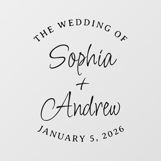 Discover Elegant Simple Script Minimalist Wedding Floor Decals