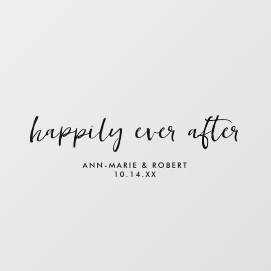 Discover Modern Handwriting Happily Ever After Wedding Floo Floor Decals