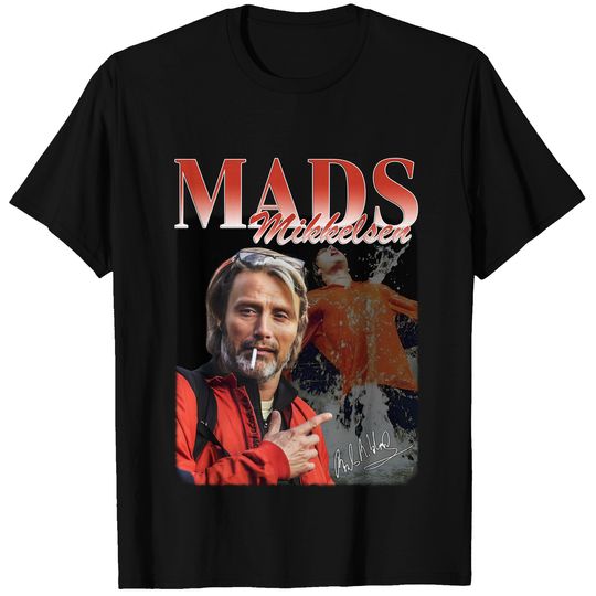 Discover Mads Mikkelsen 90s Style Graphic T-shirt