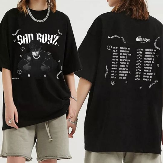 Discover Junior H 2023 Concert Shirt, US Sad Boyz Tour 2023 Shirt