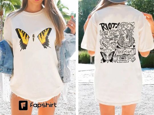 Discover Vintage Paramore Tattoo Shirt, Paramore Band 2 Sides Shirt