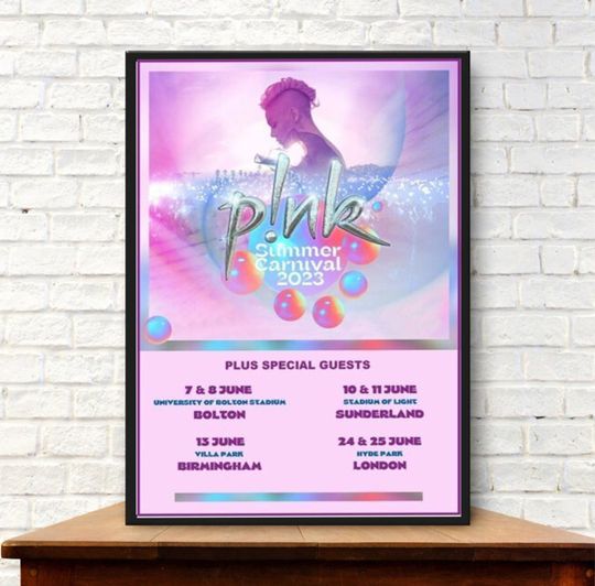 Discover PINK Summer Carnival Tour 2023 UK Poster