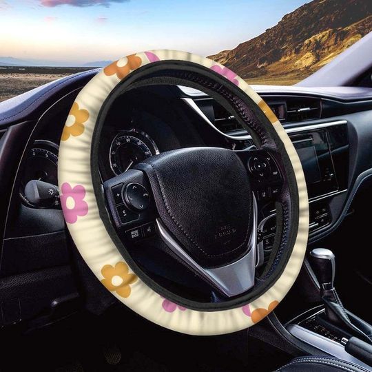 Discover Cute Spring Flower Steering Wheel Cover