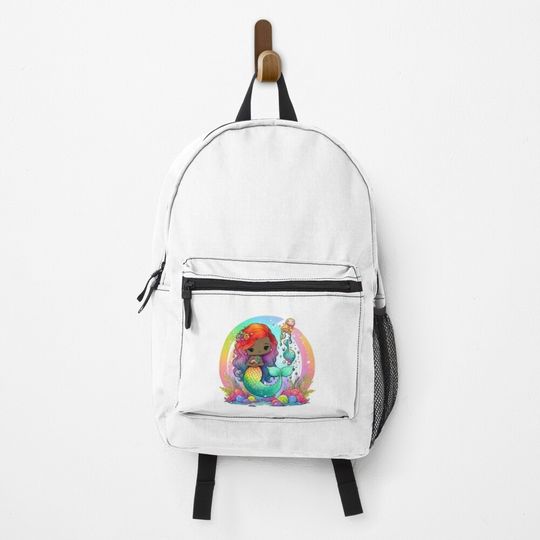 Discover Cute African American Mermaid Backpack