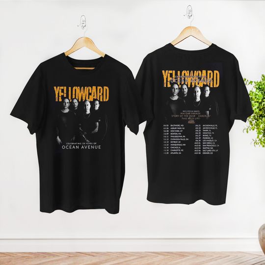 Discover Graphic Yellowcard 2023 Tour Shirt, Yellowcard Concert Merch