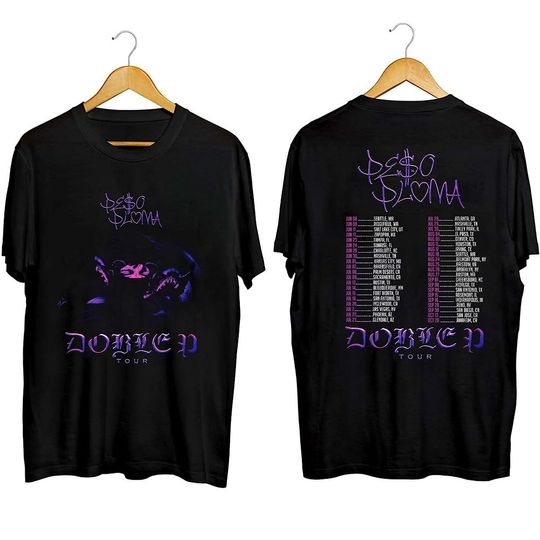 Discover Peso Pluma Music Shirt, Peso Pluma Doble P Tour 2023 Shirt