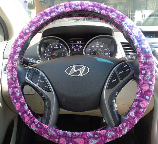 Discover Purple Paisley Steering Wheel Cover