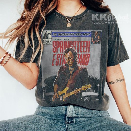 Discover Bruce Springsteen tour 2023 Comic Shirt, 90S Vintage Merch Bruce Springsteen 2023 Shirt