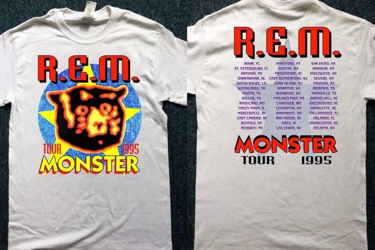 Discover 1995 REM Monster Tour T-Shirt, Rem Tour 1995 T-Shirt