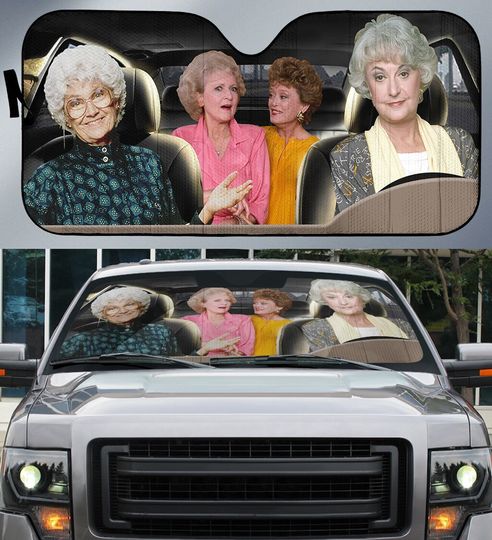 Discover Dorothy Rose Blanche Sophia Car Sunshade, The Golden Ladies Auto Sunshade