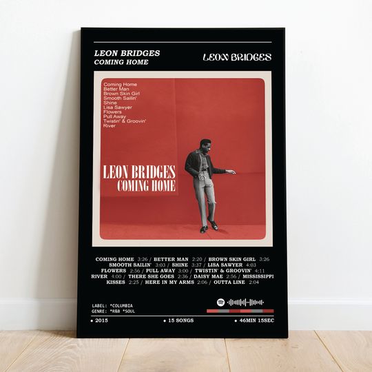 Discover Leon Bridges - Coming Home Album Poster / Leon Bridges Poster