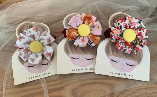 Discover Flowers Hair Ties For Girl, Boho Headwear Styling, Gift For Baby Girl